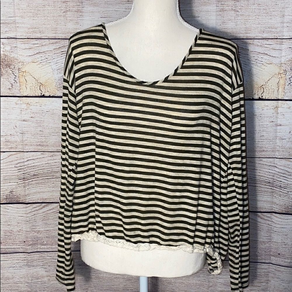 Soprano Green Longsleeve T-shirt White Fringe
